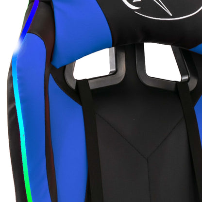 Silla Gaming Con Luces Led Rgb Cuero Sintético