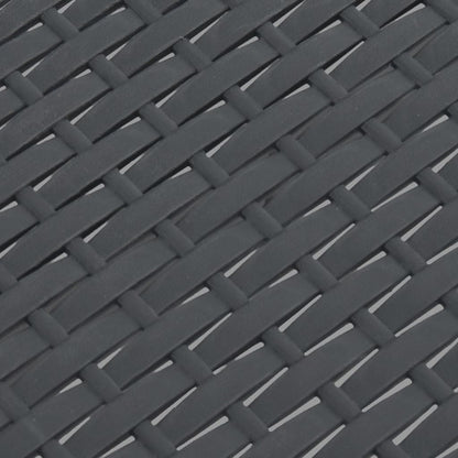 Mesa De Jardín Pp Ratán Gris Antracita 58X58X41 Cm