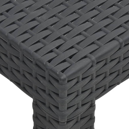 Mesa De Jardín Pp Ratán Gris Antracita 58X58X41 Cm