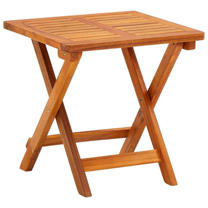 Tumbona De Jardín Con Mesa Y Cojín Madera Maciza De Acacia
