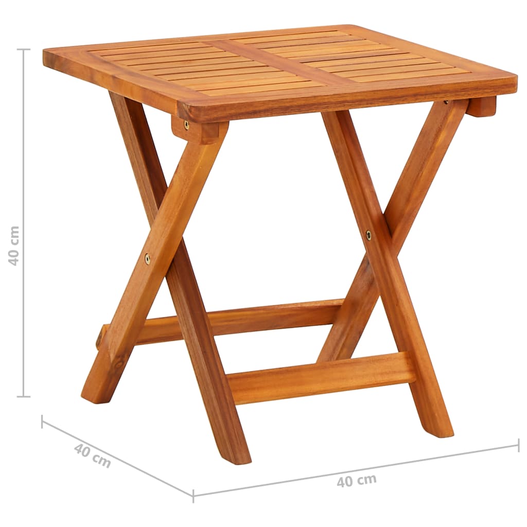 Tumbona De Jardín Con Mesa Y Cojín Madera Maciza De Acacia