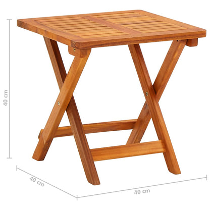 Tumbona De Jardín Con Mesa Y Cojín Madera Maciza De Acacia