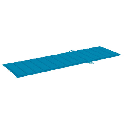Tumbona Plegable Con Cojín Madera Maciza De Acacia