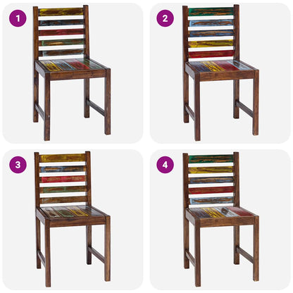 Sillas De Comedor 2 Unidades Madera Maciza Reciclada