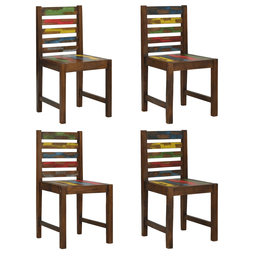 Sillas De Comedor 2 Unidades Madera Maciza Reciclada