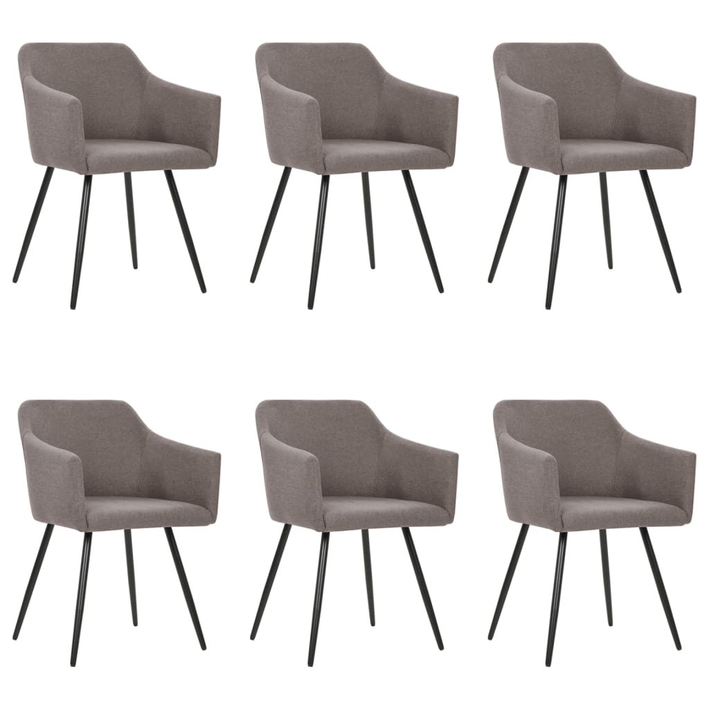 Sillas De Comedor 6 Unidades Tela