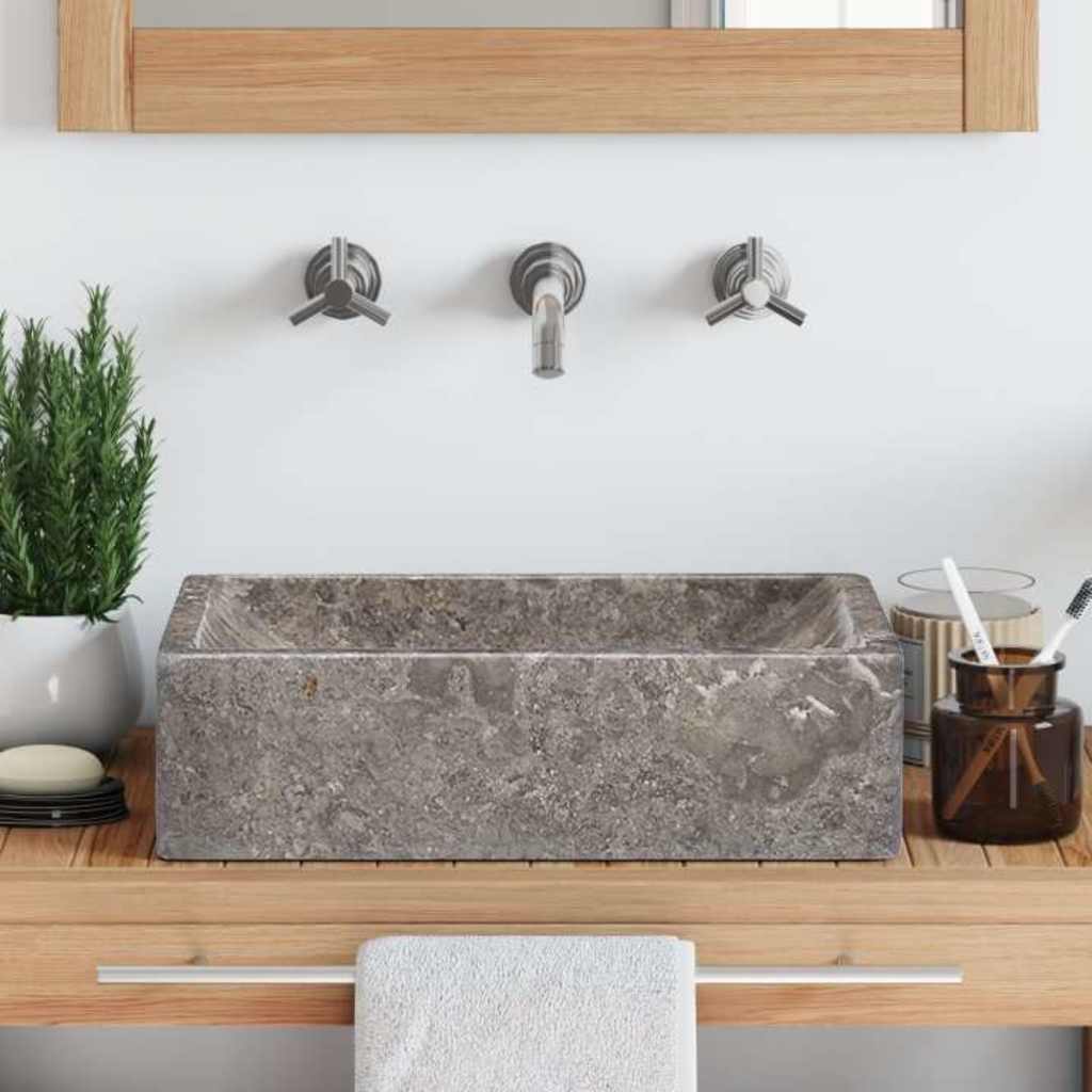 Lavabo De Mármol Con Brillo 45X30X12 Cm