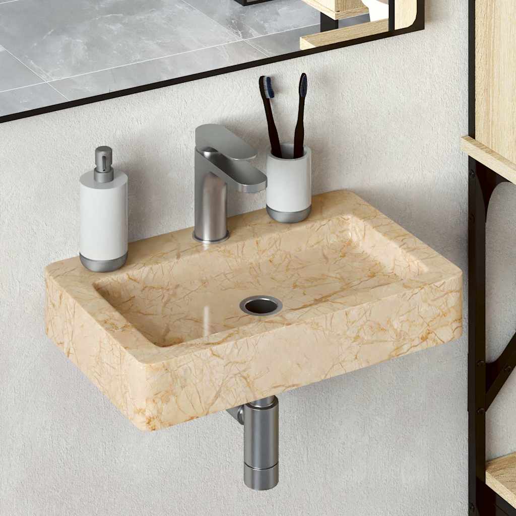 Lavabo De Pared Mármol 38X24X6,5 Cm