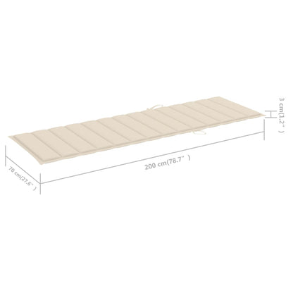 Tumbona Con Cojín Madera De Pino Impregnada