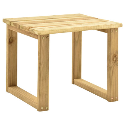 Tumbona De Jardín Con Mesa Y Cojín De Madera De Pino Impregnada