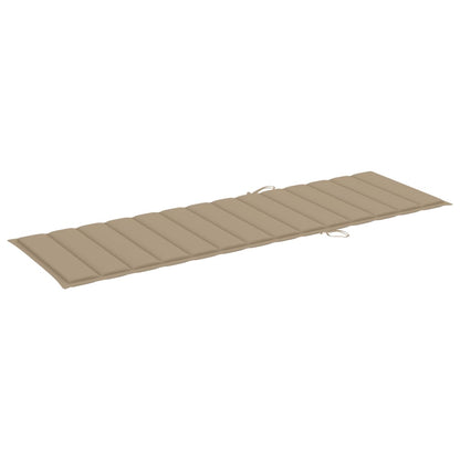 Tumbona De Jardín Con Mesa Y Cojín De Madera De Pino Impregnada