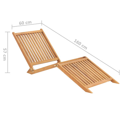 Tumbona De Madera Maciza De Teca
