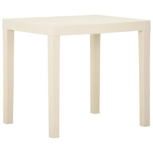 Mesa De Jardín De Plástico Blanca 79X65X72 Cm