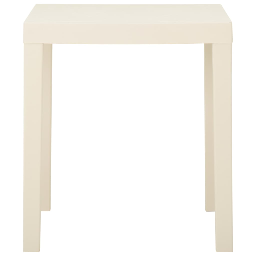 Mesa De Jardín De Plástico Blanca 79X65X72 Cm