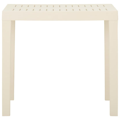 Mesa De Jardín De Plástico Blanca 79X65X72 Cm