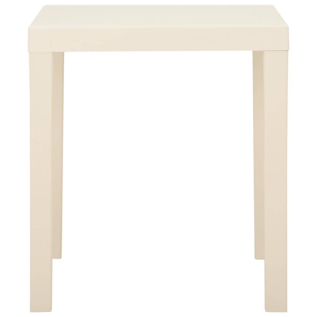 Mesa De Jardín De Plástico Blanca 79X65X72 Cm