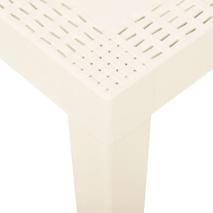 Mesa De Jardín De Plástico Blanca 79X65X72 Cm
