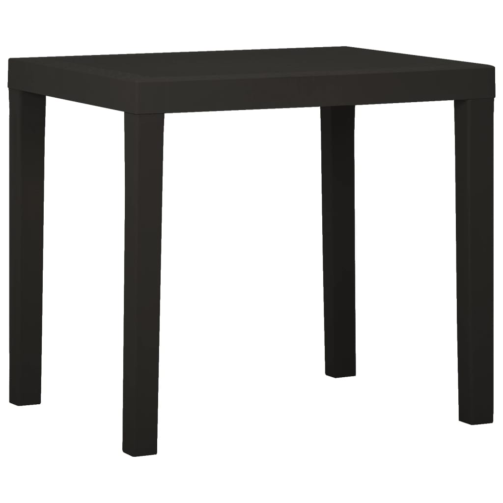 Mesa De Jardín De Plástico Gris Antracita 79X65X72 Cm