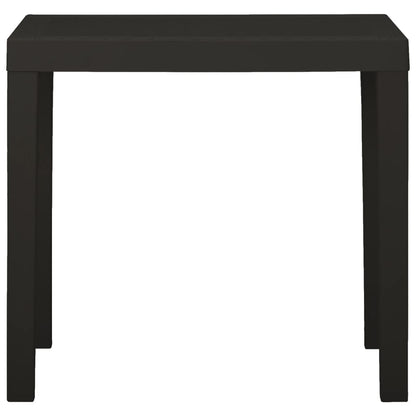 Mesa De Jardín De Plástico Gris Antracita 79X65X72 Cm