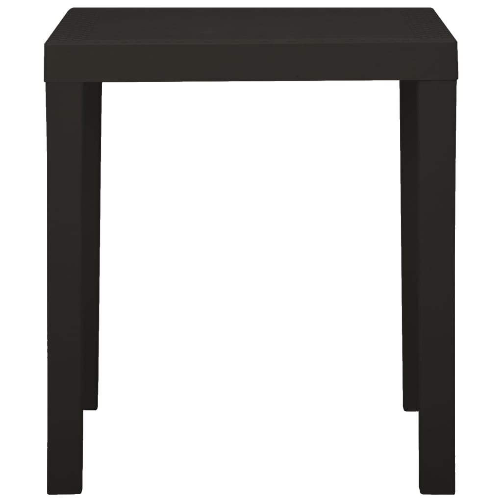 Mesa De Jardín De Plástico Gris Antracita 79X65X72 Cm