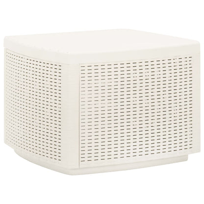 Mesa De Jardín Plástico Blanco 53X53X40 Cm