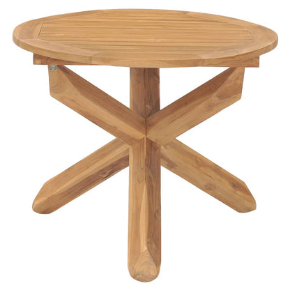 Mesa De Comedor De Jardín Madera Maciza De Teca Ø