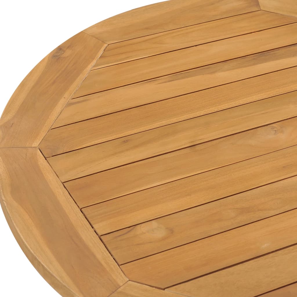 Mesa De Comedor De Jardín Madera Maciza De Teca Ø