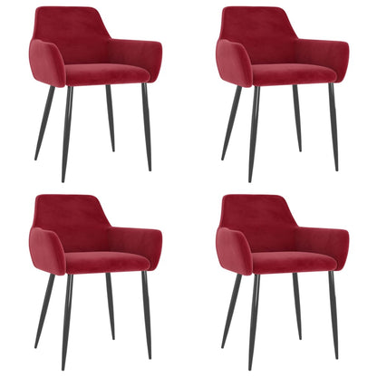 Sillas De Comedor 4 Unidades Terciopelo
