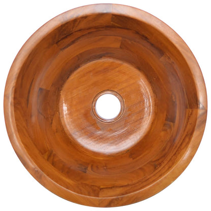 Lavabo De Madera Maciza De Teca Φ40X20 Cm