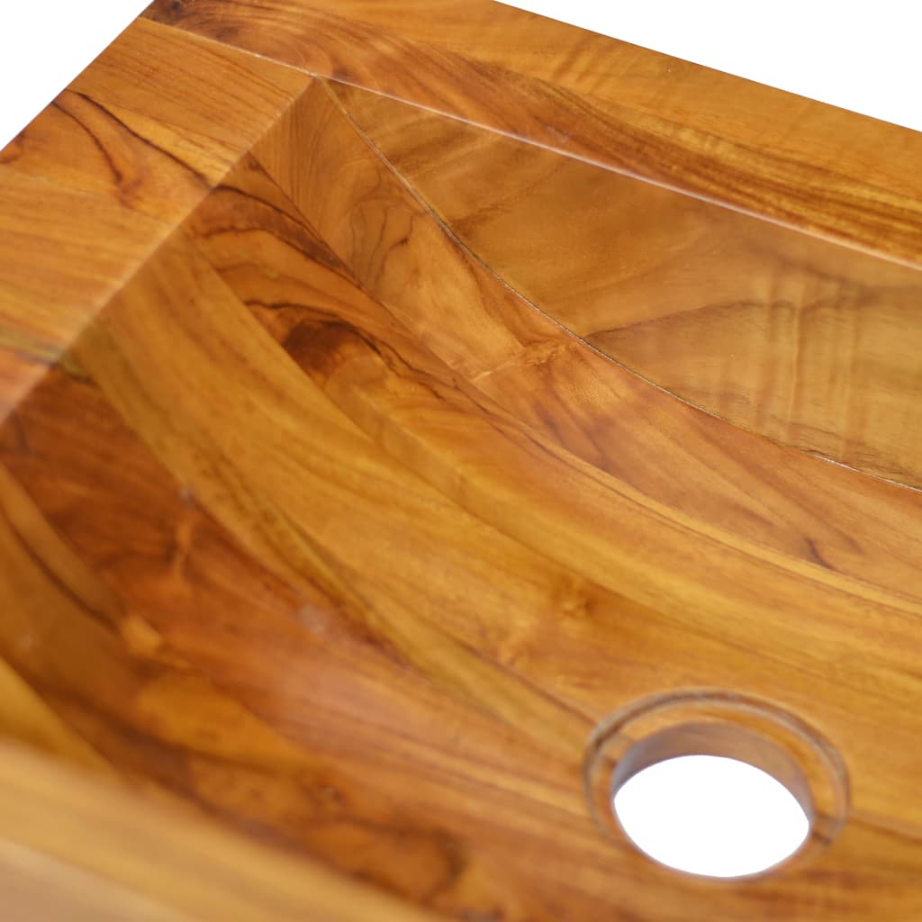 Lavabo De Madera Maciza De Teca 50X35X10 Cm