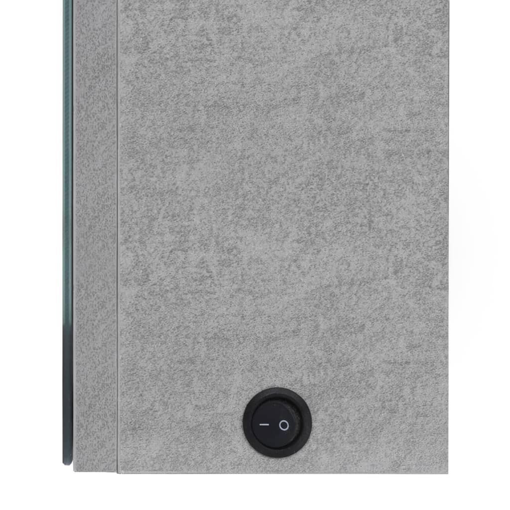 Armario De Baño Con Espejo Led 80X12X68 Cm