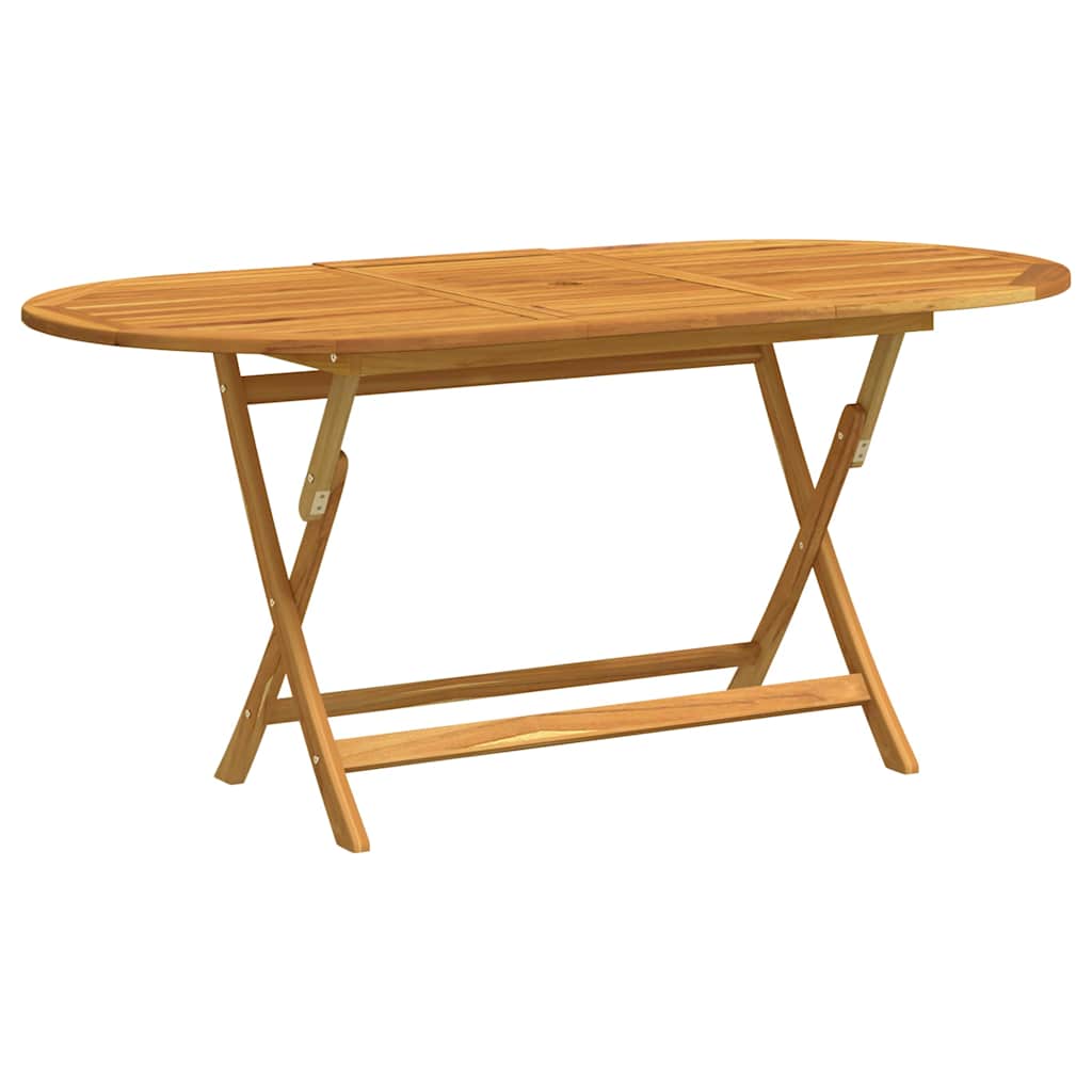 Mesa Jardín Plegable Madera Maciza De Eucalipto