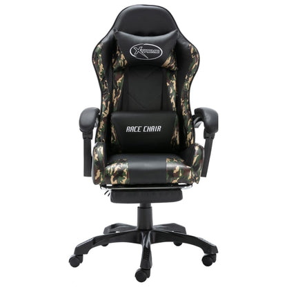 Silla Gaming Cuero Sintético Negro Y Camuflaje