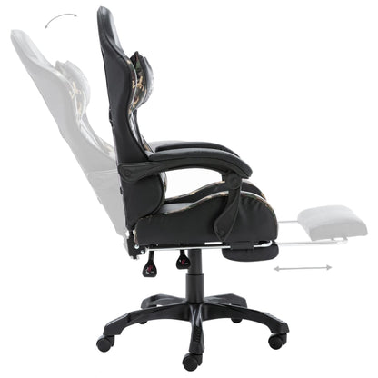 Silla Gaming Cuero Sintético Negro Y Camuflaje