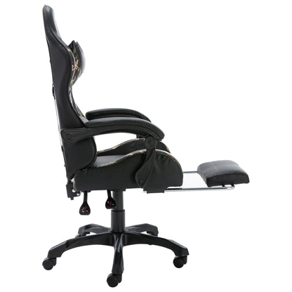 Silla Gaming Cuero Sintético Negro Y Camuflaje