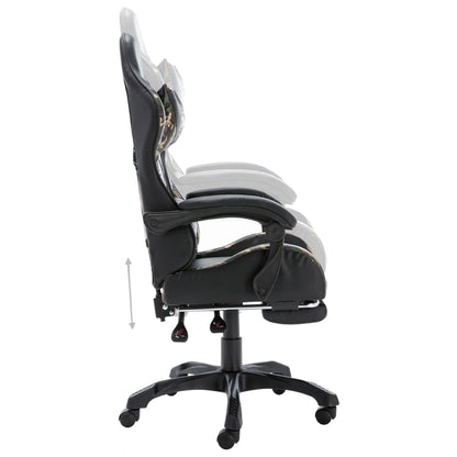 Silla Gaming Cuero Sintético Negro Y Camuflaje