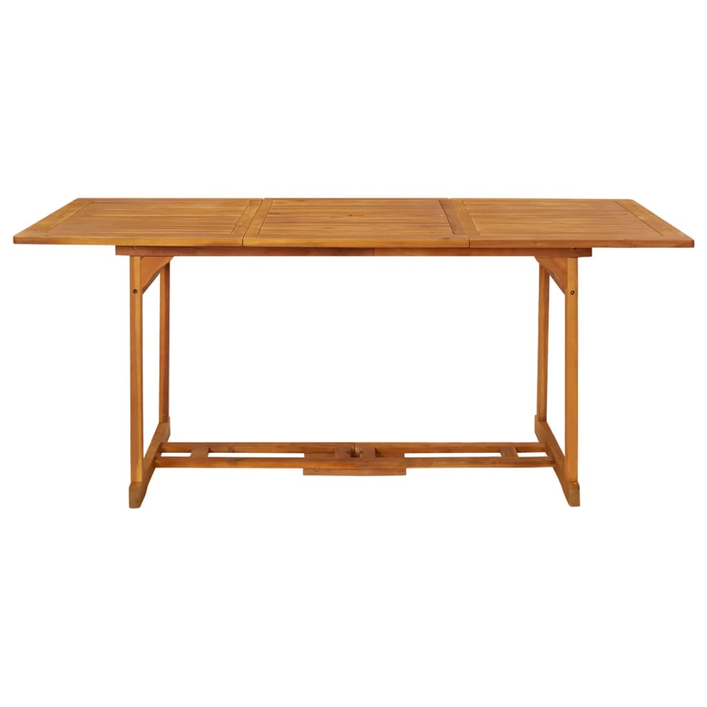 Mesa De Comedor Jardín Madera Maciza De Acacia
