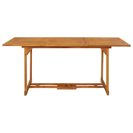 Mesa De Comedor Jardín Madera Maciza De Acacia