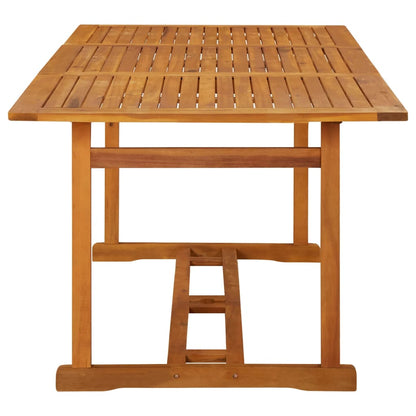Mesa De Comedor Jardín Madera Maciza De Acacia