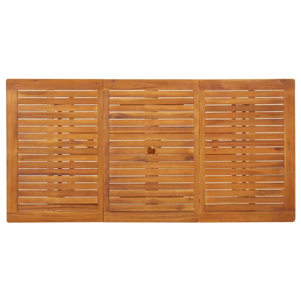 Mesa De Comedor Jardín Madera Maciza De Acacia