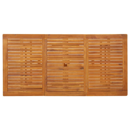 Mesa De Comedor Jardín Madera Maciza De Acacia