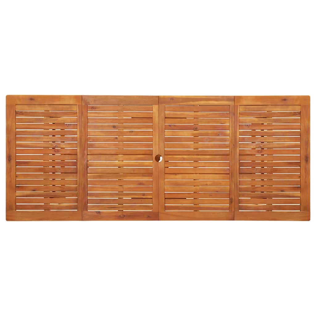 Mesa De Comedor Jardín Madera Maciza De Acacia