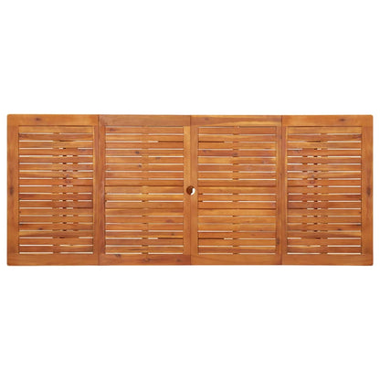 Mesa De Comedor Jardín Madera Maciza De Acacia
