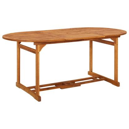 Mesa De Comedor Jardín Madera Maciza De Acacia