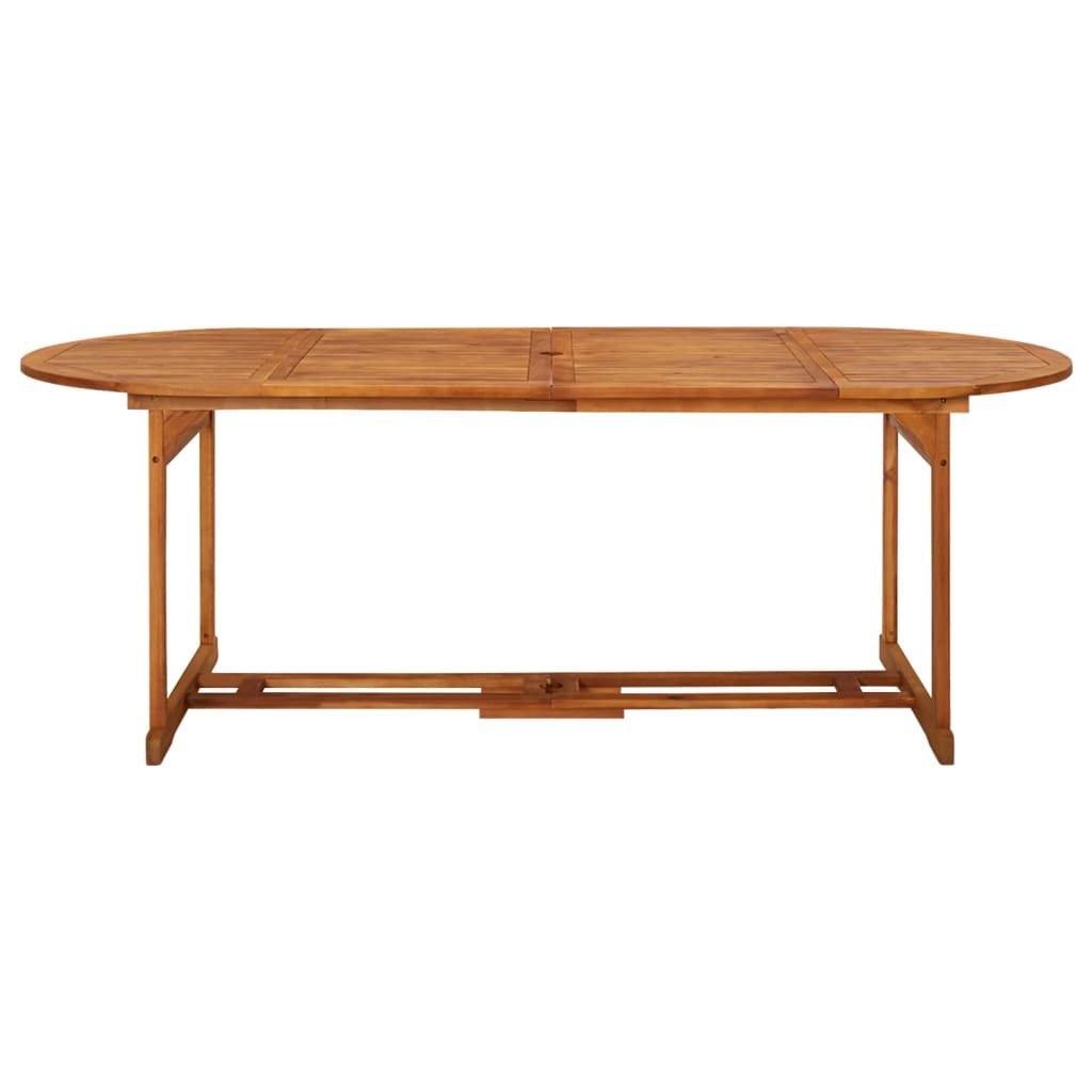 Mesa De Comedor Jardín Madera Maciza De Acacia
