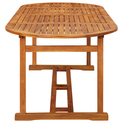 Mesa De Comedor Jardín Madera Maciza De Acacia