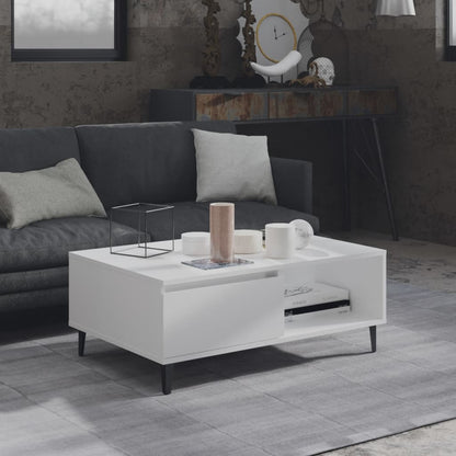 Mesa De Centro Madera Contrachapada Color Roble 90X60X35 Cm
