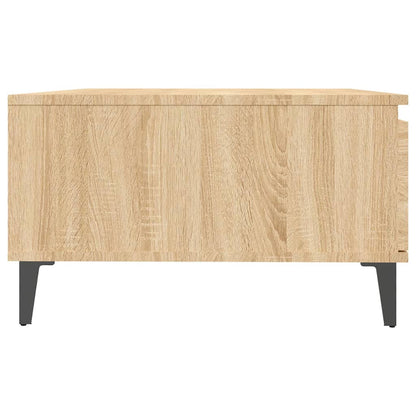 Mesa De Centro Madera Contrachapada Color Roble 90X60X35 Cm