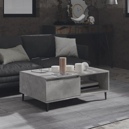 Mesa De Centro Madera Contrachapada Color Roble 90X60X35 Cm