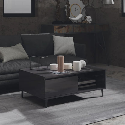 Mesa De Centro Madera Contrachapada Color Roble 90X60X35 Cm